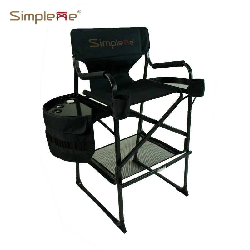 Manufacturer Lightweight Aluminum Folding Portable Professional Makeup Artist Chair Foldable