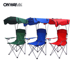 OEM Silla De Playa Portable Sunshade Cheap Folding Camping Chair With Canopy Beach Chair with Shade