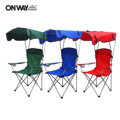 OEM Silla De Playa Portable Sunshade Cheap Folding Camping Chair With Canopy Beach Chair with Shade