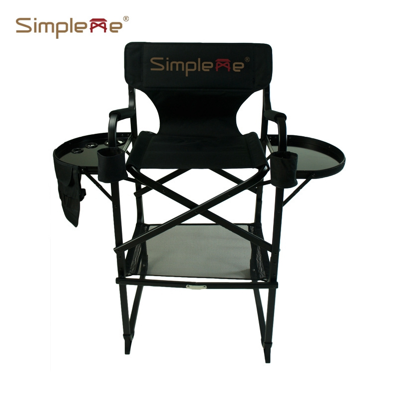 Manufacturer Lightweight Aluminum Folding Portable Professional Makeup Artist Chair Foldable