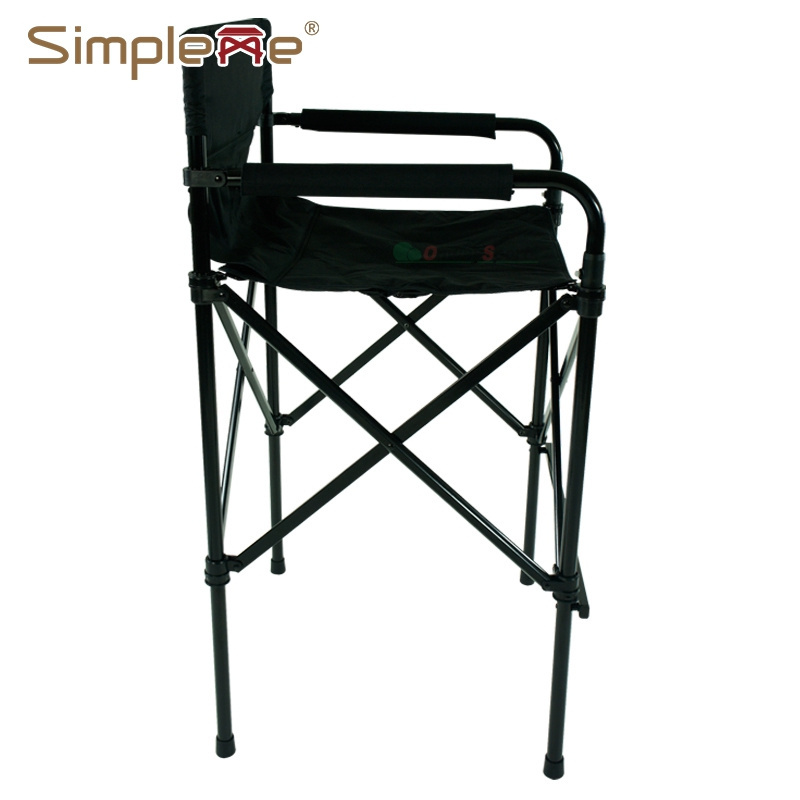 Simpleme Portable Beauty Salon Styling Barber Chair 31 Inch Tall Telescopic Foldable Aluminum Makeup Chair