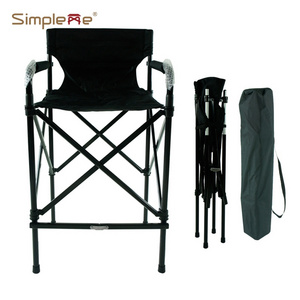 Simpleme Durable Lightweight Aluminum Portable Foldable Barber Chair For Makeup Artist