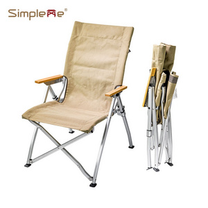 Simpleme Outdoor Low Seat Sillas Plegables Portable Metal Foldable Canvas Camping Deck Chair With Carrying Bag