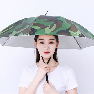 Sun screen protect beach head hats shade waterproof camping fishing headwear portable wholesale cheap rain umbrellas