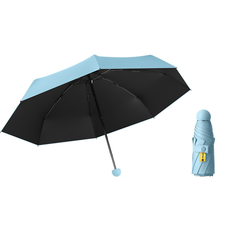 Factory High Quality Wholesale Summer Promotional Cheapest Small Portable Folding Umbrellas for The Sun