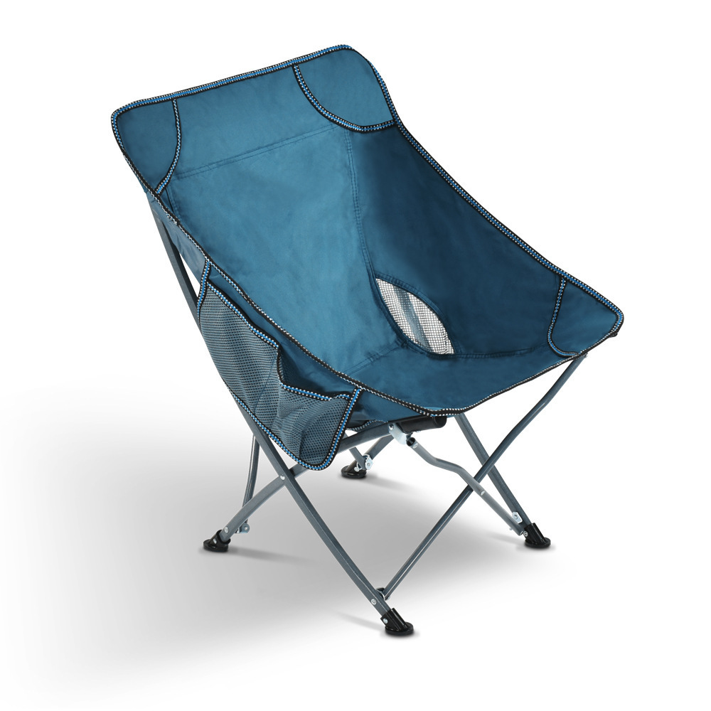 Outdoor Folding Recliner Camping Fishing Barbecue Moon Chair Picnic Camping Self-driving Tour Leisure Headrests Camping Chair