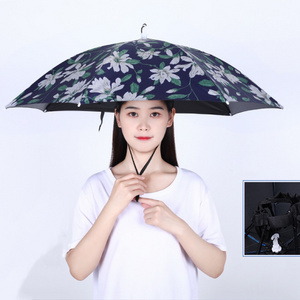 Sun screen protect beach head hats waterproof camping fishing foldable headwear portable compact head umbrella hat for adults