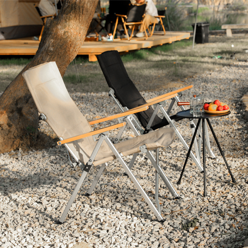 Wholesale backrest adjustable tilting chair portable lunch chair beach camping fishing chaise longue outdoor folding chair