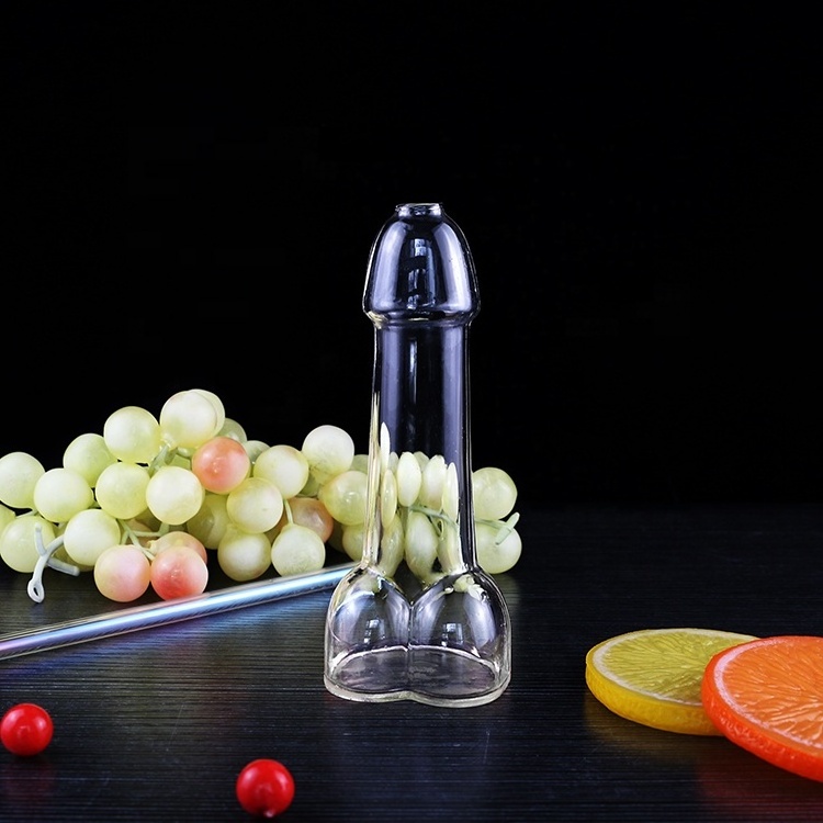 2023 Creative Penis Shaped Glass Bottle Bar Ware Drinking Handmade Crystal Dick Sexy Cocktail Wine Shot Glasses Cups