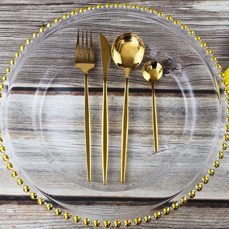 Best selling products 2023 Portugal gold cutlery set nordic style  luxury tableware sets unique dinner set cutlery