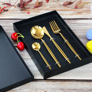 Best selling products 2023 Portugal gold cutlery set nordic style  luxury tableware sets unique dinner set cutlery