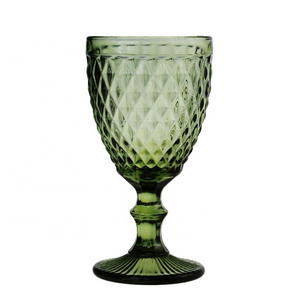 2021 Popular Wedding Party Different Color Vintage Colored Wine Glasses Goblet Green Goblet Glasses