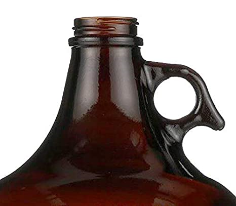 1 Gallon Glass Jugs with Handle and Black Plastic Lids