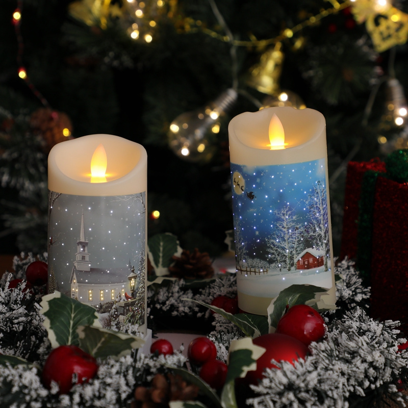 Fiber Optic LED Flameless Candle Flickering LED Flame LED Candles with Timer  Battery Operated Candles with Realistic