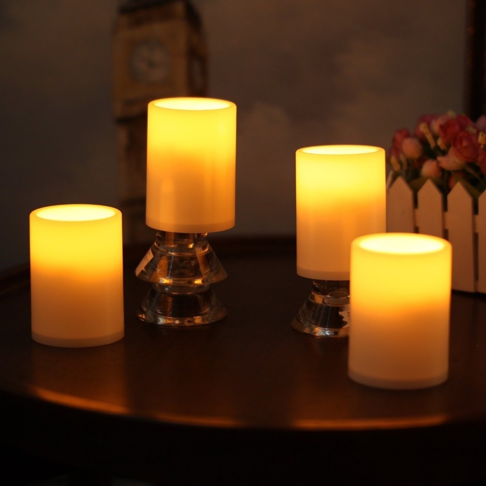 Christmas Rechargeable Mini Electric dimmable flicker tealight led flameless wax candle light led candle