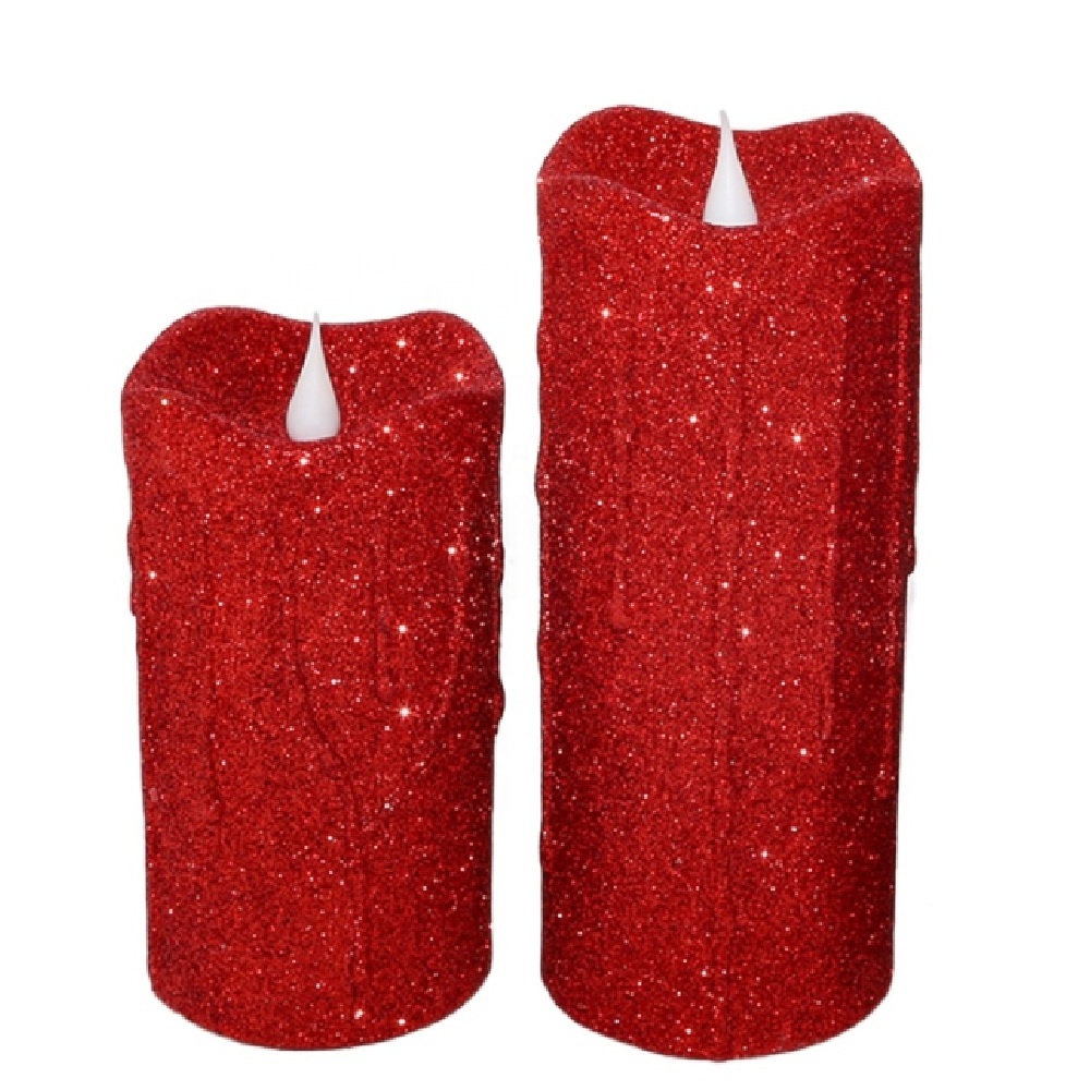 Wedding christmas day Party Favor Glitter LED Battery Candle promotion candle led