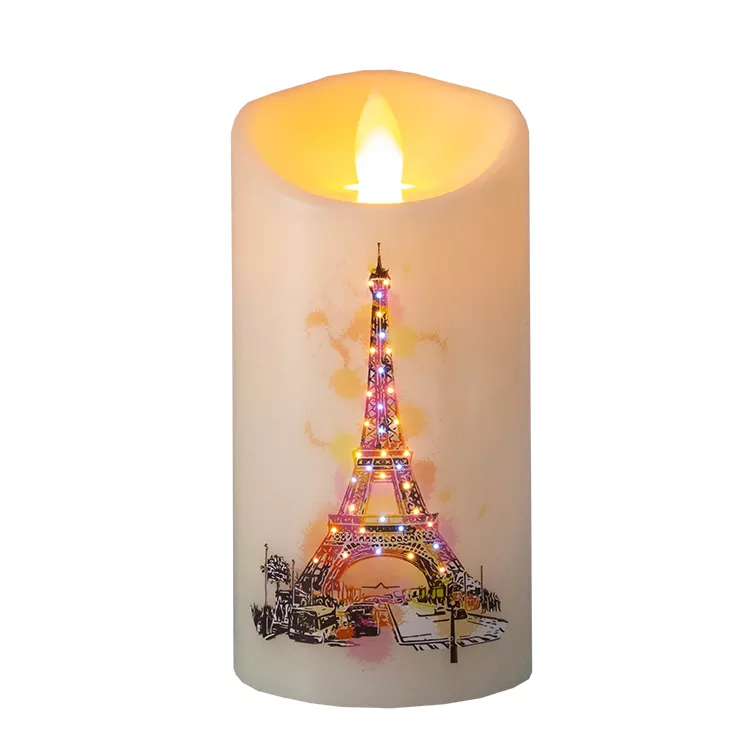 Fiber Optic LED Flameless Candle Flickering LED Flame LED Candles with Timer  Battery Operated Candles with Realistic