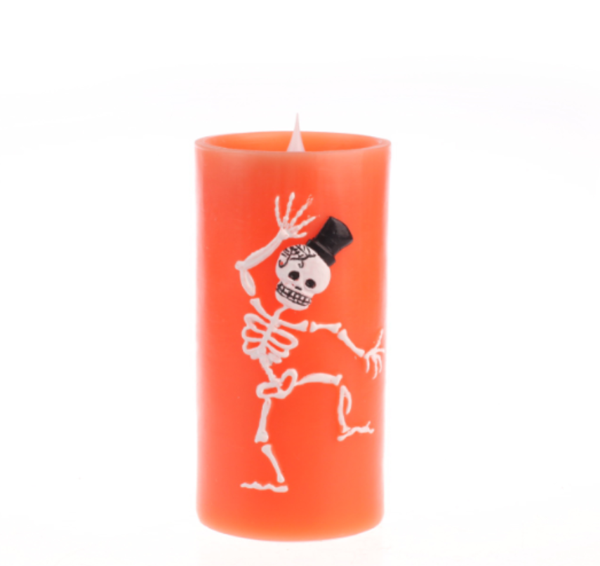 Personalized LED candle on off led candle with timer for halloween decoration Flameless flickering paraffin wax candles