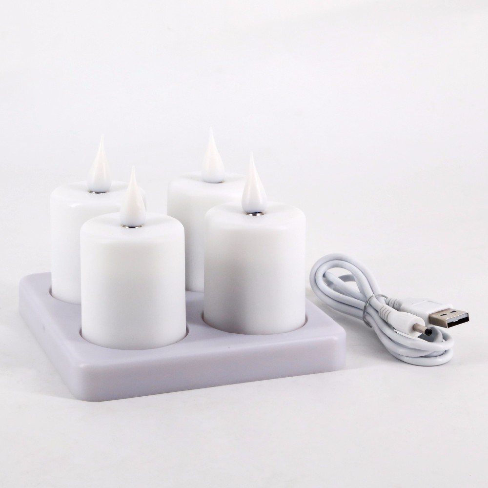 Newest Artificial Flameless Pillar Battery Operated Remote Control Birthday Romantic Led Flameless Rechargeable Candle