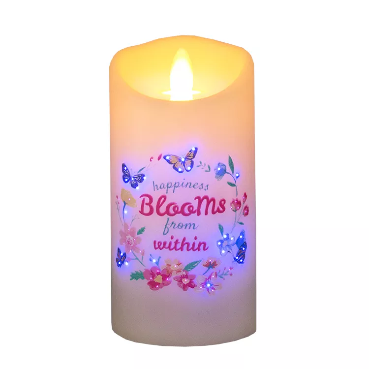 Fiber Optic LED Flameless Candle Flickering LED Flame LED Candles with Timer  Battery Operated Candles with Realistic