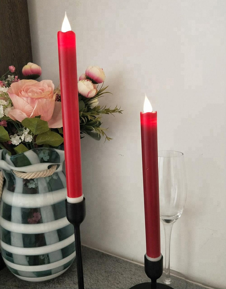 Remote Control Clip Taper Candles for Christmas with 3d Moving Flameless Scented Candle Led