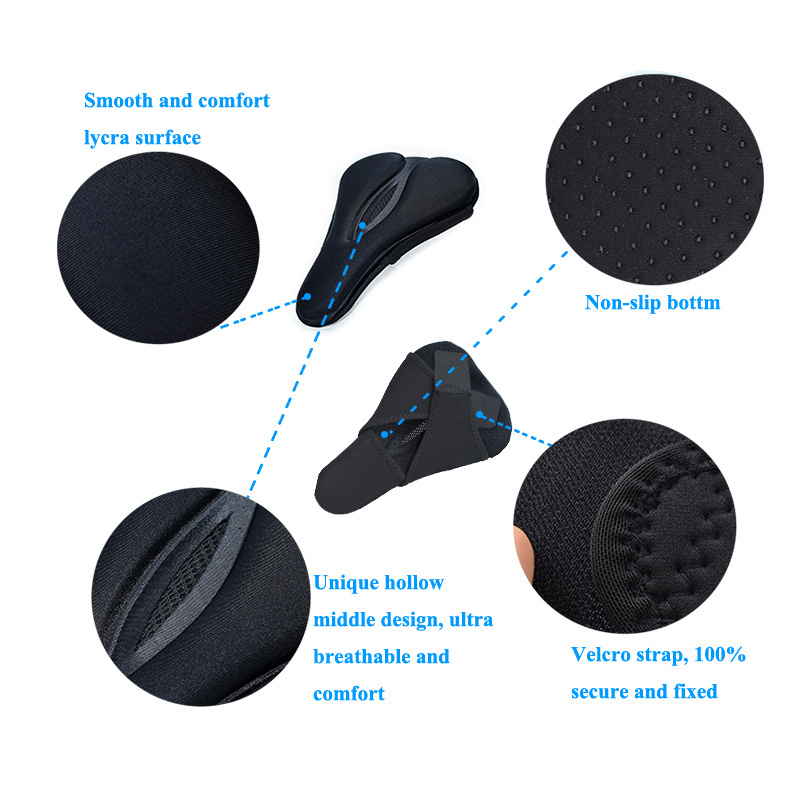 7 layer high quality 3d cover saddle bike bicycle extra gel padded bicycle bike soft foam seat cushion saddle cover seat