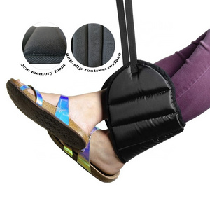 Portable Adjustable Memory Foam Foot Hammock for Airplane and Office