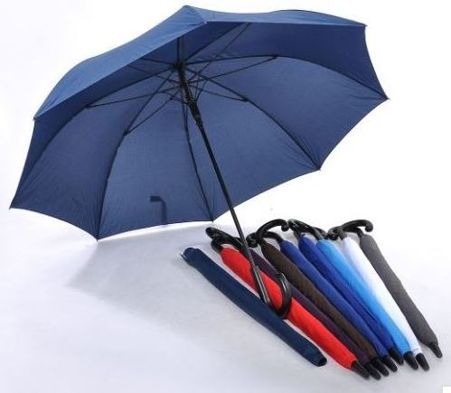 Brand New Design Extra Long Golf Umbrella With Hook Handle Auto Open With Sleeve Cover Customizable Logo