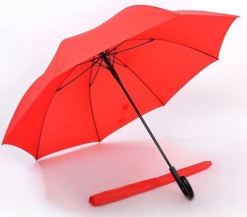 Brand New Design Extra Long Golf Umbrella With Hook Handle Auto Open With Sleeve Cover Customizable Logo