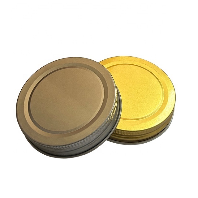 Customized Color Silver Gold Tinplate 70mm/86mm Screw Jam Stainless Steel Cap for Mason Jar Seal