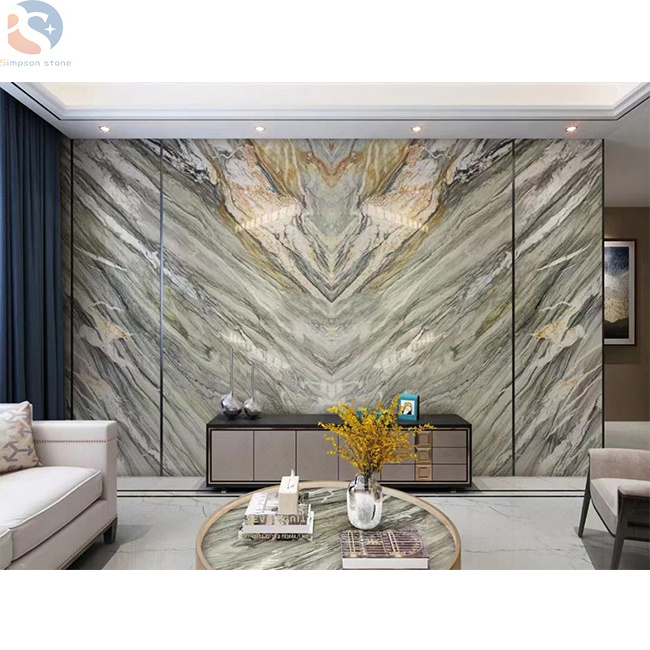 Factory Price Wall and Building material design Modern Natural stone Emerald green Marble for Indoor Decoration