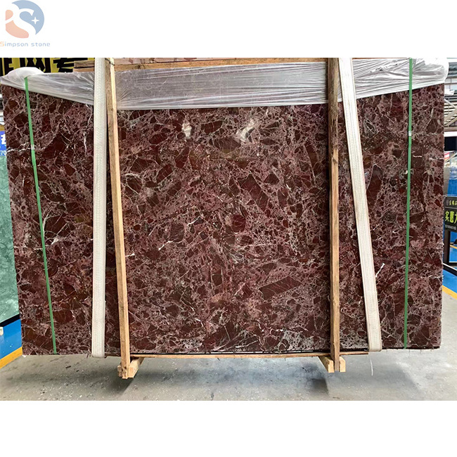 Chinese New Style Rosso Levanto Red Marble For  Kitchen Worktops Countertop Table Counter Tops Marble