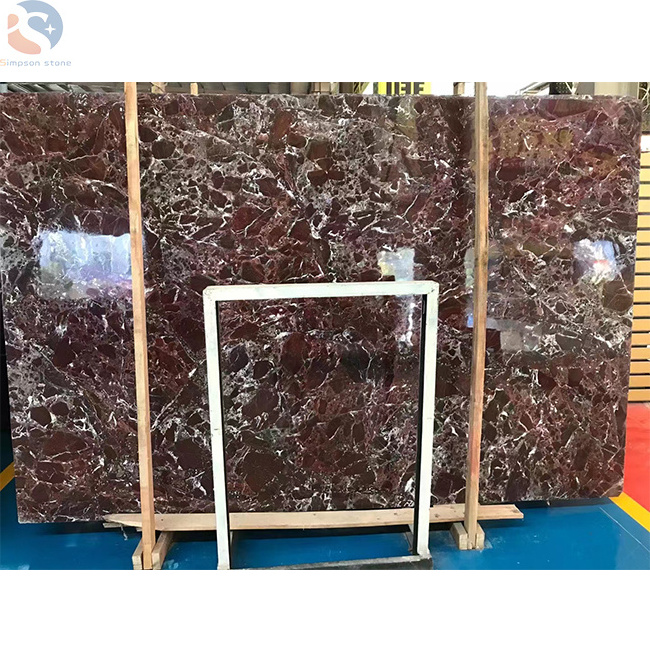 Chinese New Style Rosso Levanto Red Marble For  Kitchen Worktops Countertop Table Counter Tops Marble