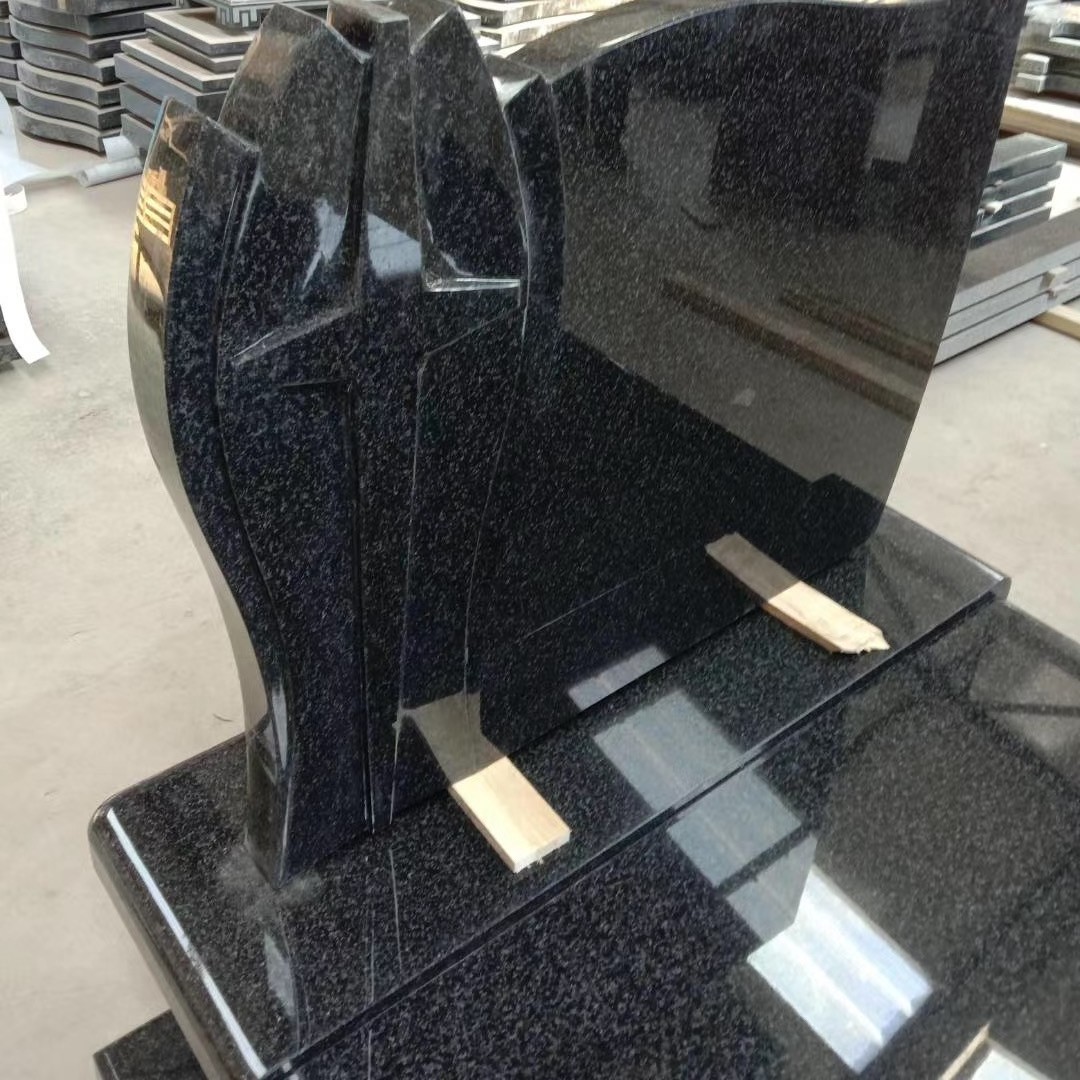 Natural Black Granite for Monument Headstones cheap tombstone Best design