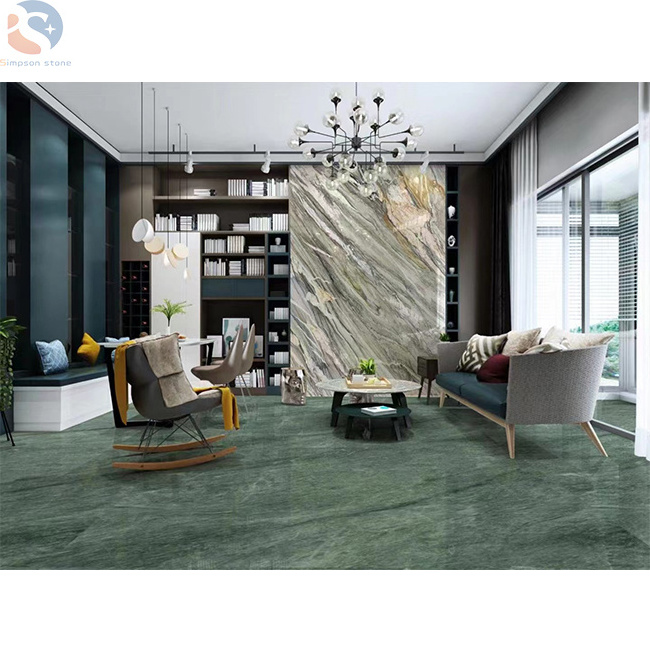 Factory Price Wall and Building material design Modern Natural stone Emerald green Marble for Indoor Decoration