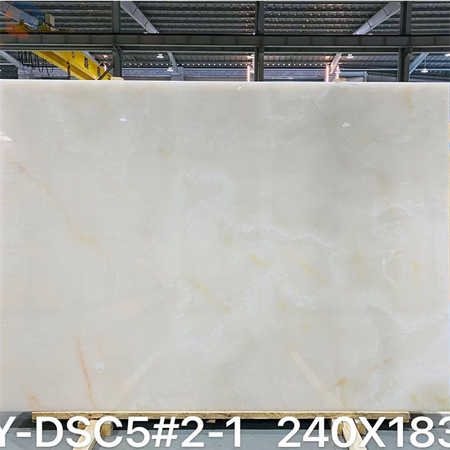 White Onyx Marble Natural Stone Tile and Slab Wall Panels Snow White Jade Stone Big Slab Onyx for Indoor Decoration