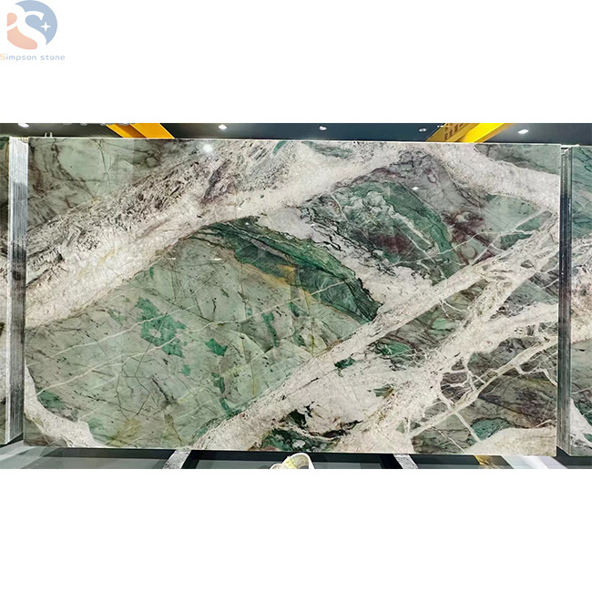 Green Marble Tiles Beautiful indoor bathroom Background Natural Onyx Marble wall panel