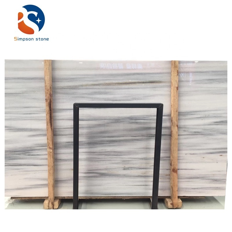 Manufacturer Polished High Quality Athens Grey Wood Vein Marble Slab With Good Price