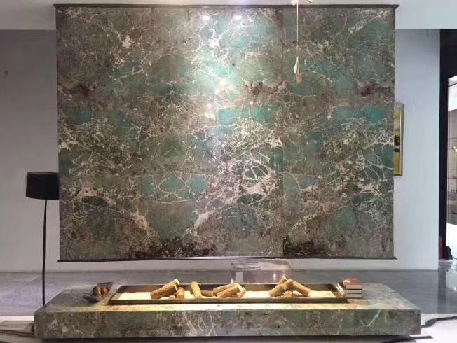 Polished amazonite granite slabs for background decoration green granite countertop