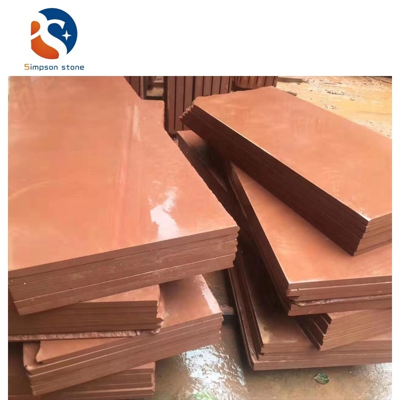 Sichuan Natural Red Sandstone Honed Surface for Wall Cladding Low Price Mushroomed Stone Wall Cladding