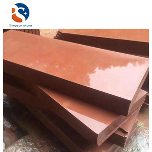 Sichuan Natural Red Sandstone Honed Surface for Wall Cladding Low Price Mushroomed Stone Wall Cladding