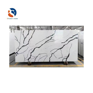 simpson artificial white quartz manufactures in China quartz stone kitchen countertops