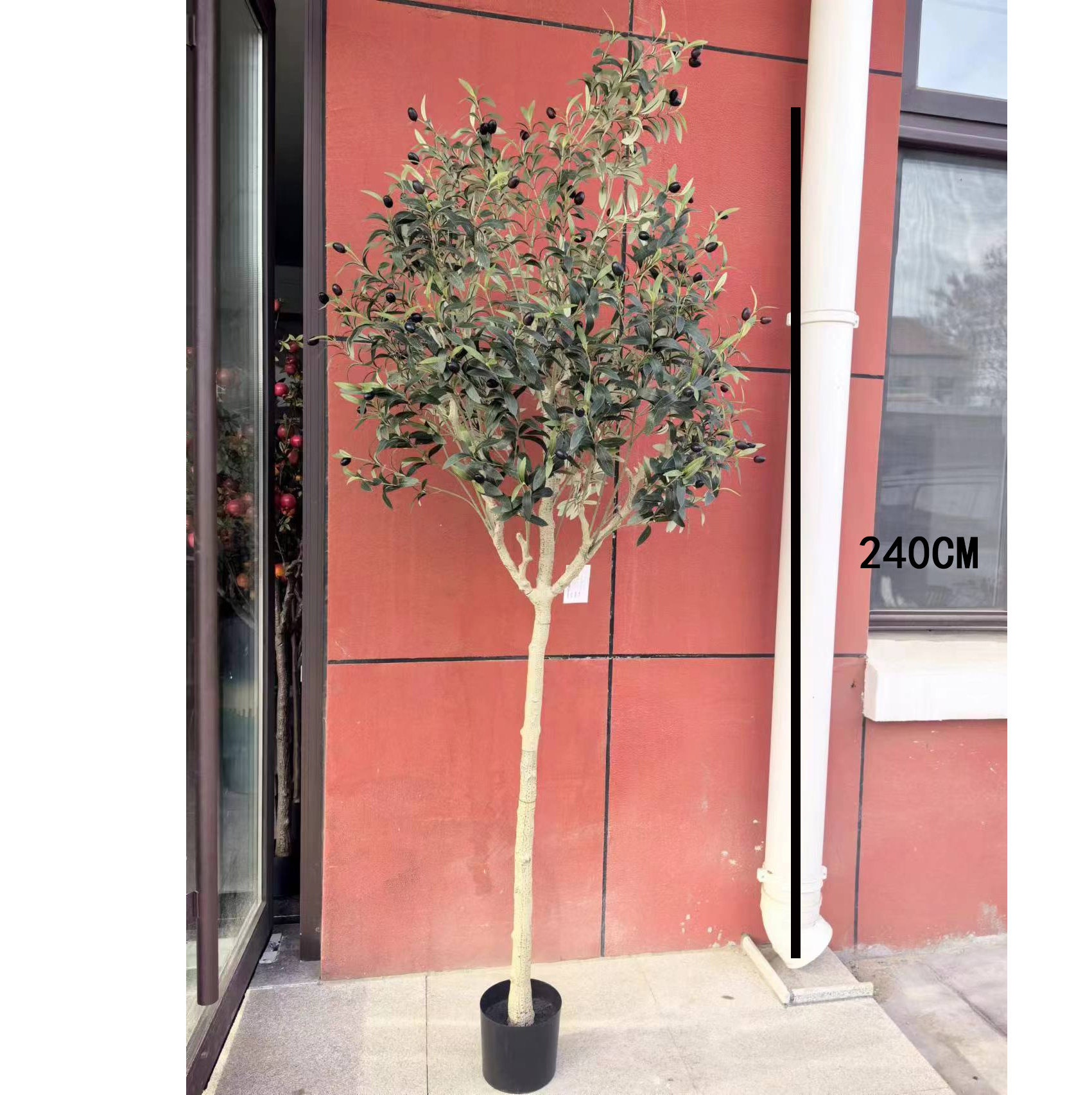 220cm Large Olive Tree With Full olive Fruit REAL Factory Artificial olive Tree landscaping Centerpiece Garden decor