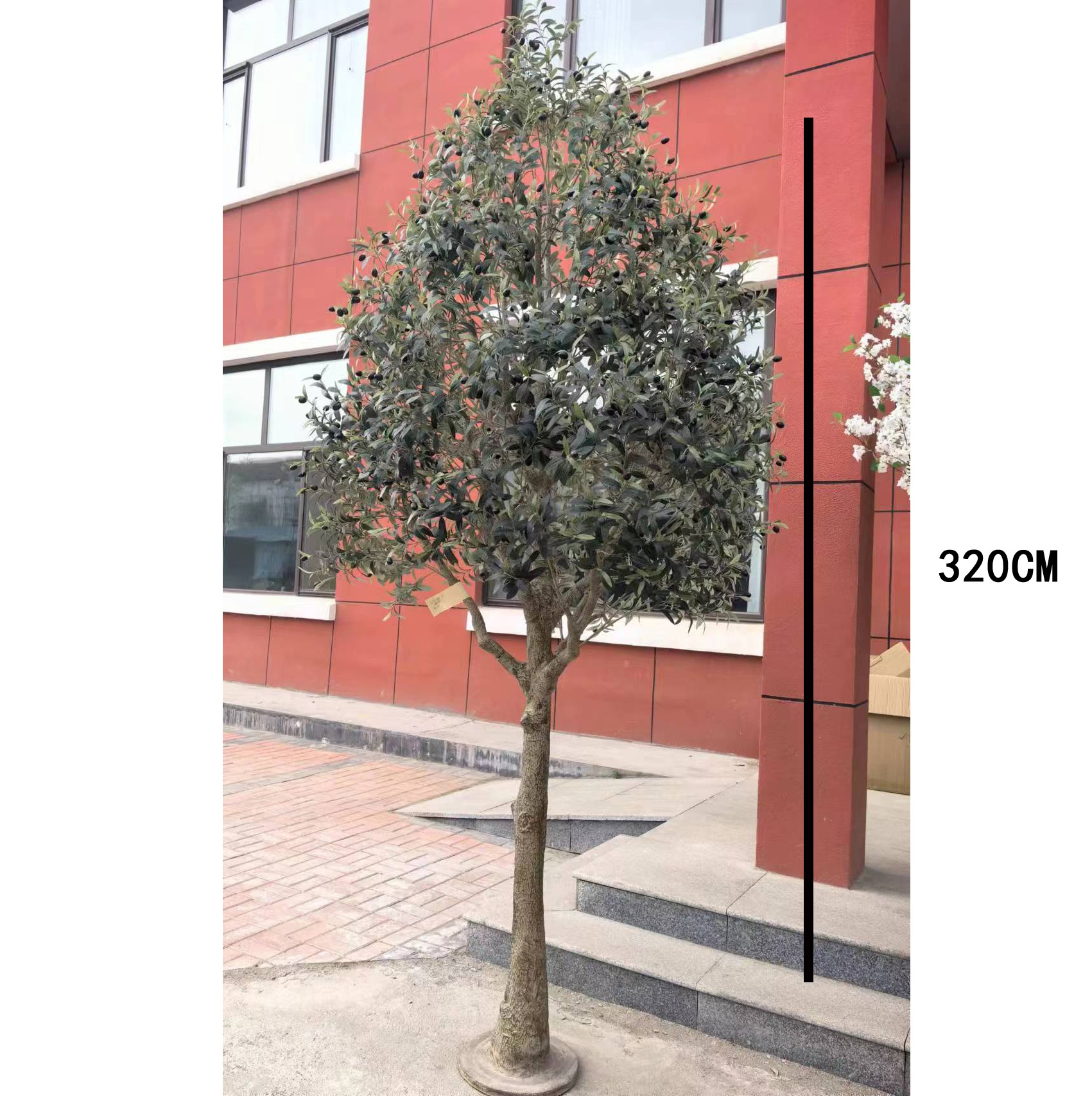 220cm Large Olive Tree With Full olive Fruit REAL Factory Artificial olive Tree landscaping Centerpiece Garden decor