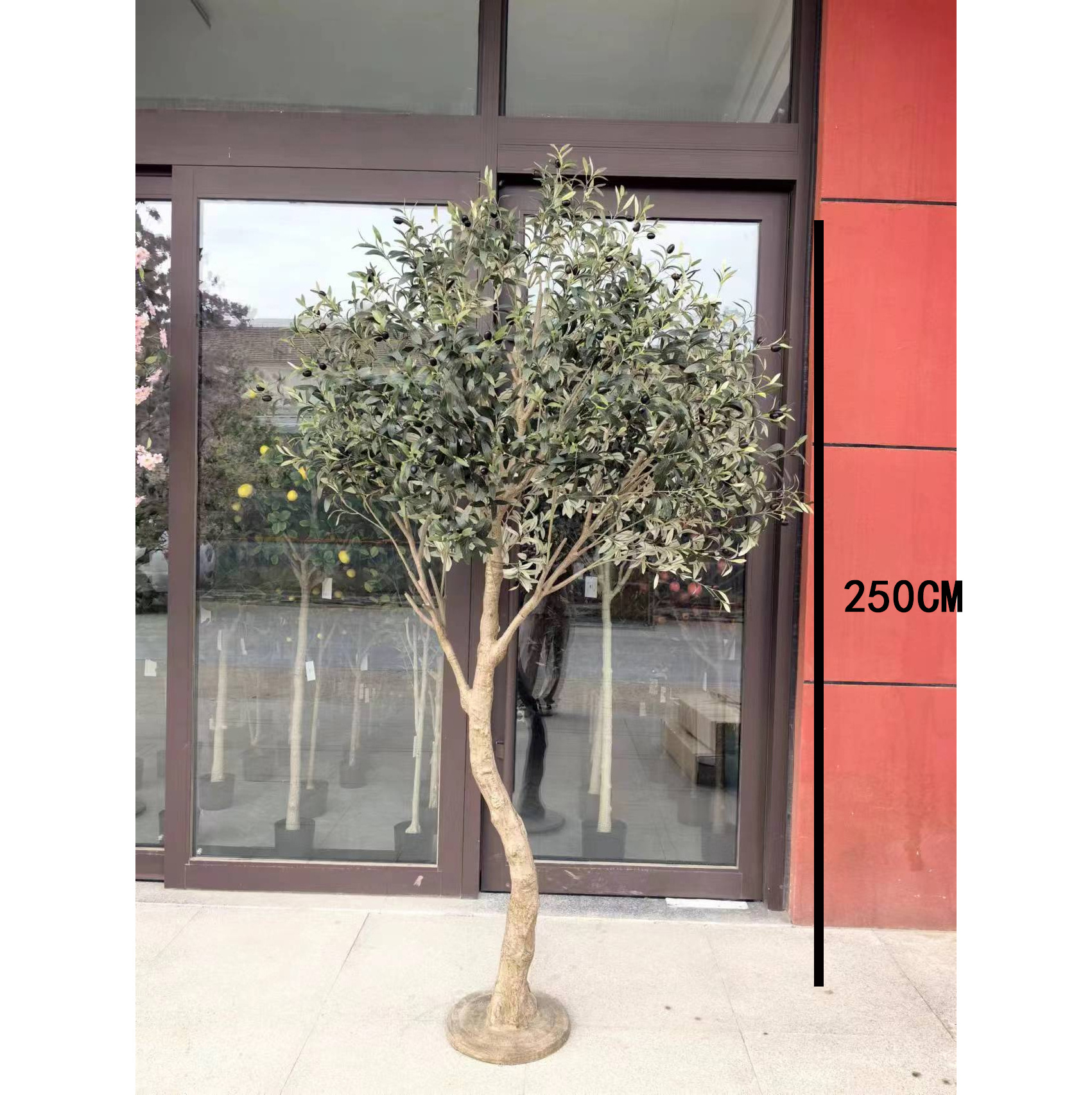 220cm Large Olive Tree With Full olive Fruit REAL Factory Artificial olive Tree landscaping Centerpiece Garden decor