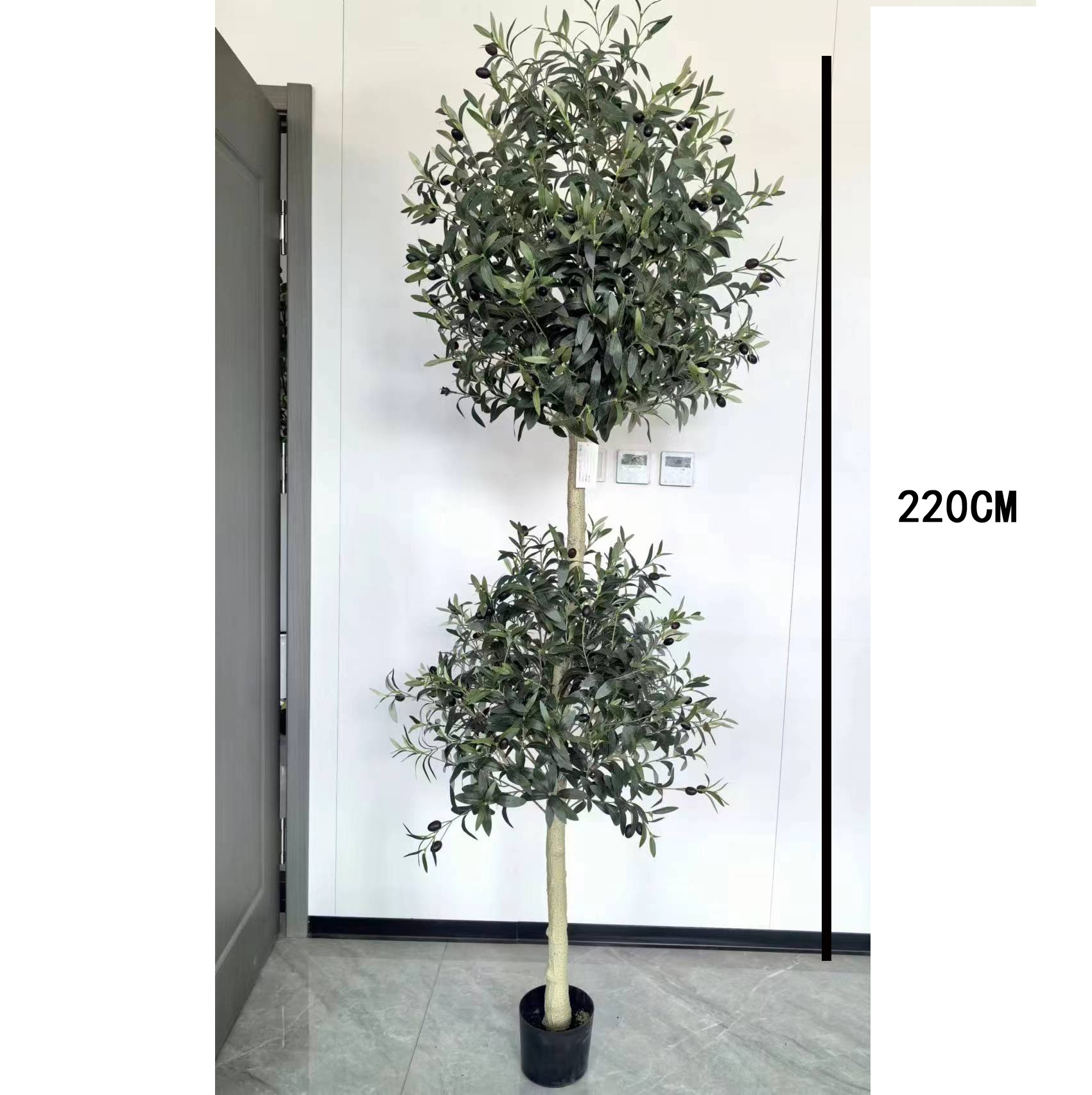 220cm Large Olive Tree With Full olive Fruit REAL Factory Artificial olive Tree landscaping Centerpiece Garden decor