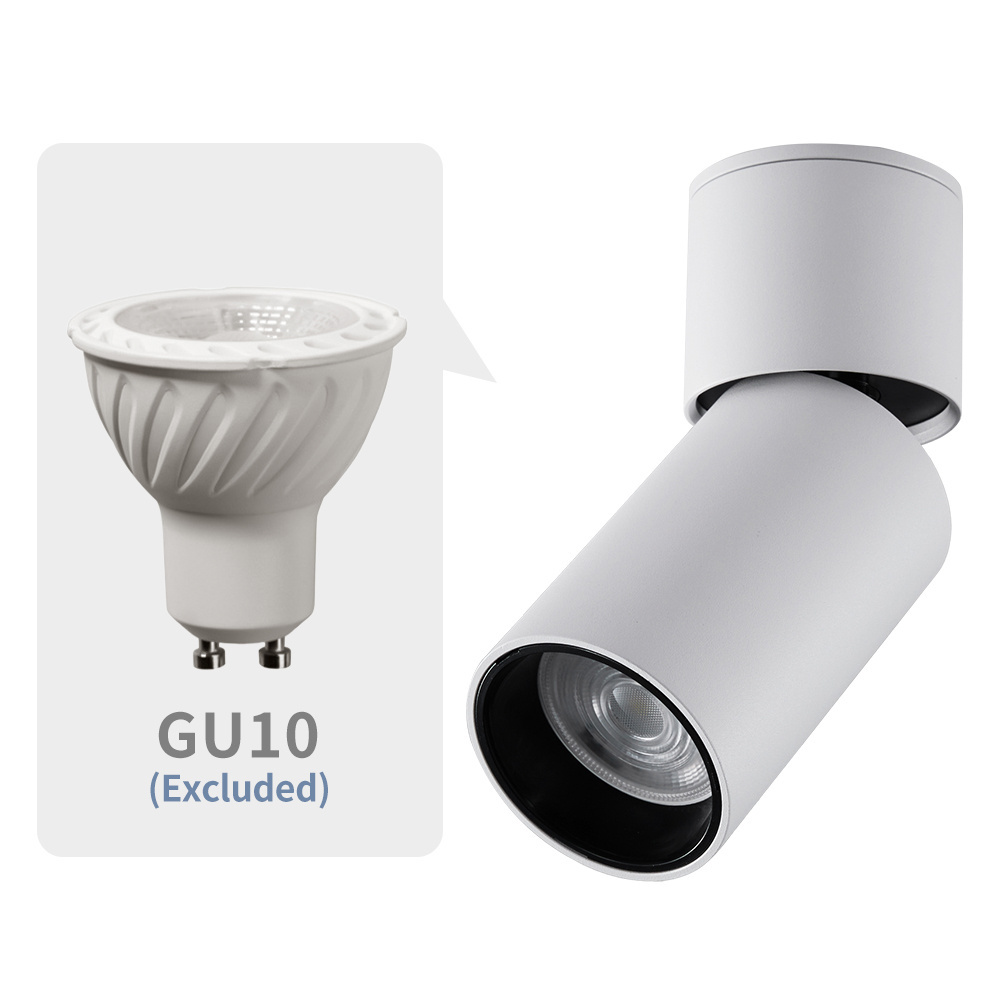 Modern Design GU10 LED Adjustable Downlight Aluminum Mini Spot Light Warm White IP54 Rating Hotel Living Room Recessed Lighting