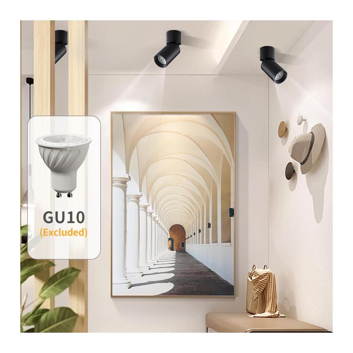 Adjustable GU10 LED COB Downlight Modern Aluminum Surface Mount Ceiling Light Up/Down Adjustment Design Anti-Glare Spot Lighting