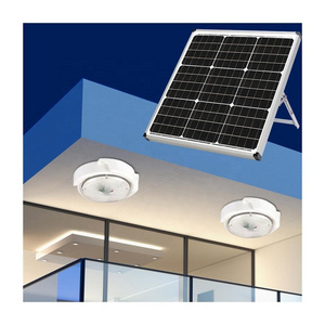 300W outdoor solar bulb house interior garden solar lights indoor ceiling solar ceiling light  with remote control  solar panel