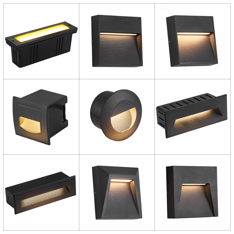 Hot selling Zhongshan waterproof IP68 outdoor mini recessed step light  3 led 24v boat stair deck side marker light for ground